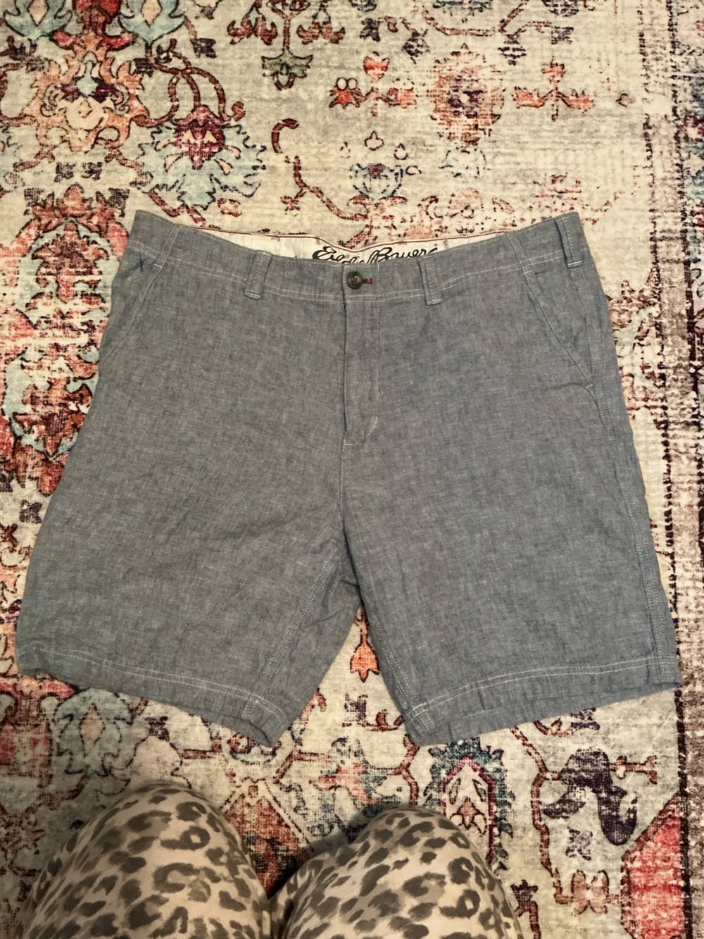 Eddie Bauer Gray Flat Front Men's Shorts